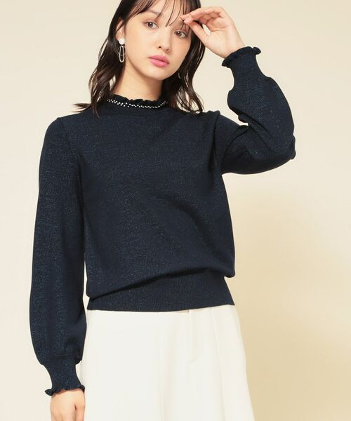 SunaUna / スーナウーナ ニット・セーター | 【SS～Lサイズ展開／6色展開】パール調ニット | 詳細24