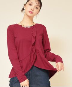 SunaUna / スーナウーナ カットソー | 【フリルペプラム】チュニックカットソー