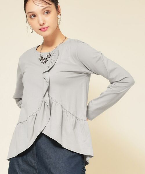 SunaUna / スーナウーナ カットソー | 【フリルペプラム】チュニックカットソー | 詳細2
