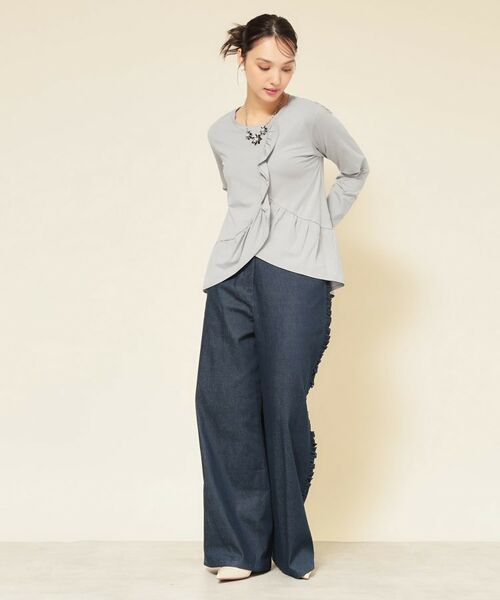 SunaUna / スーナウーナ カットソー | 【フリルペプラム】チュニックカットソー | 詳細4