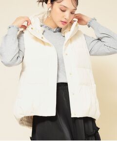 SunaUna / スーナウーナ ダウンジャケット・ベスト | 【フード付き／2色展開】ダウンベスト