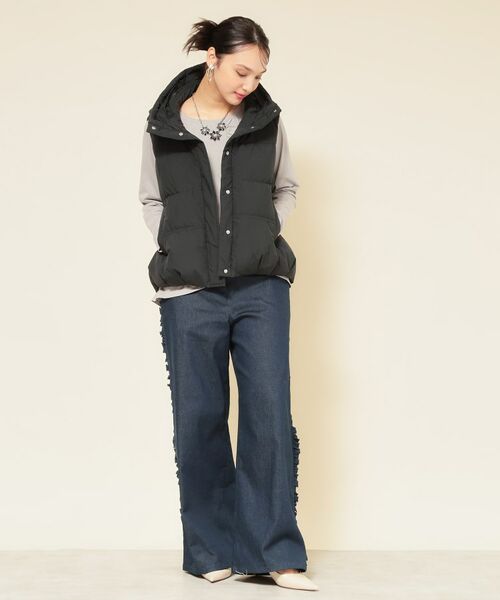 SunaUna / スーナウーナ ダウンジャケット・ベスト | 【フード付き／2色展開】ダウンベスト | 詳細4