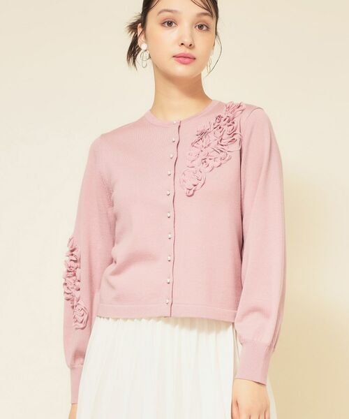 SunaUna / スーナウーナ カーディガン・ボレロ | 【SS～Lサイズ展開／チュール刺繍】クラフトニット | 詳細10