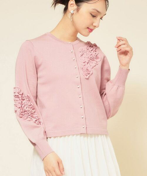 SunaUna / スーナウーナ カーディガン・ボレロ | 【SS～Lサイズ展開／チュール刺繍】クラフトニット | 詳細11