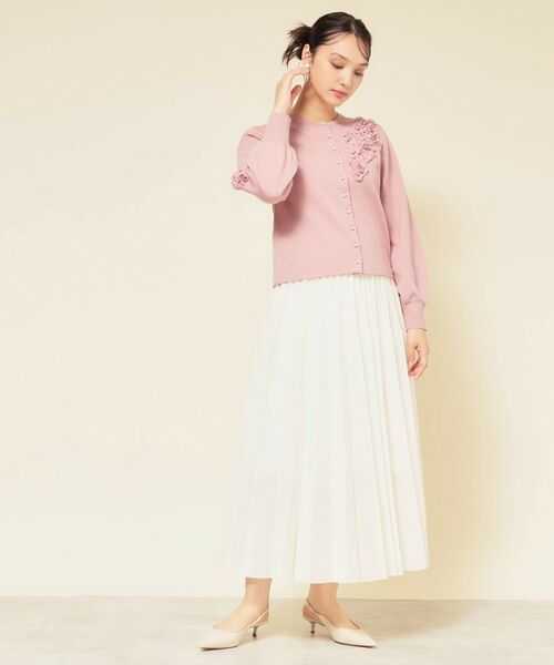 SunaUna / スーナウーナ カーディガン・ボレロ | 【SS～Lサイズ展開／チュール刺繍】クラフトニット | 詳細12