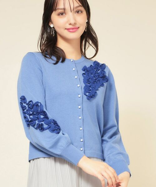 SunaUna / スーナウーナ カーディガン・ボレロ | 【SS～Lサイズ展開／チュール刺繍】クラフトニット | 詳細18