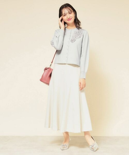 SunaUna / スーナウーナ カーディガン・ボレロ | 【SS～Lサイズ展開／チュール刺繍】クラフトニット | 詳細4