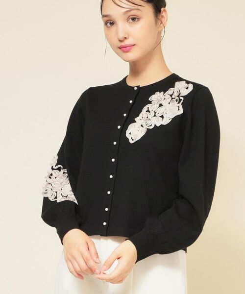 SunaUna / スーナウーナ カーディガン・ボレロ | 【SS～Lサイズ展開／チュール刺繍】クラフトニット | 詳細7