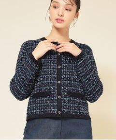 SunaUna / スーナウーナ カーディガン・ボレロ | 【配色／ミックス】ツイードカーディガン