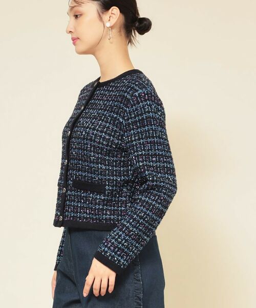 SunaUna / スーナウーナ カーディガン・ボレロ | 【配色／ミックス】ツイードカーディガン | 詳細10