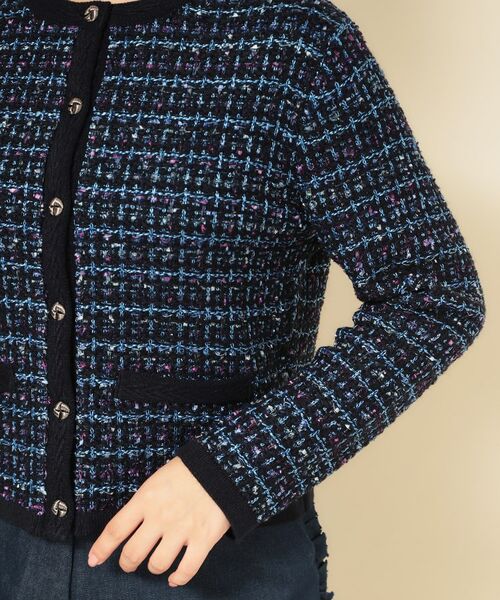 SunaUna / スーナウーナ カーディガン・ボレロ | 【配色／ミックス】ツイードカーディガン | 詳細13