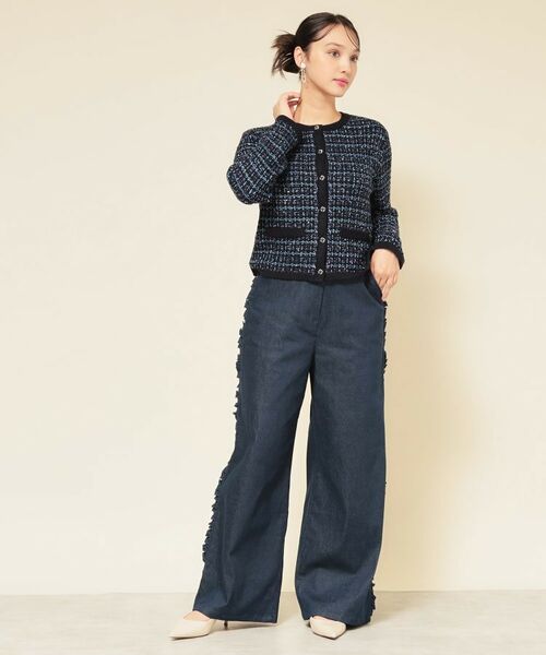 SunaUna / スーナウーナ カーディガン・ボレロ | 【配色／ミックス】ツイードカーディガン | 詳細3