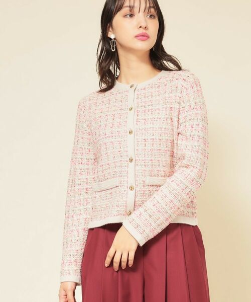 SunaUna / スーナウーナ カーディガン・ボレロ | 【配色／ミックス】ツイードカーディガン | 詳細4