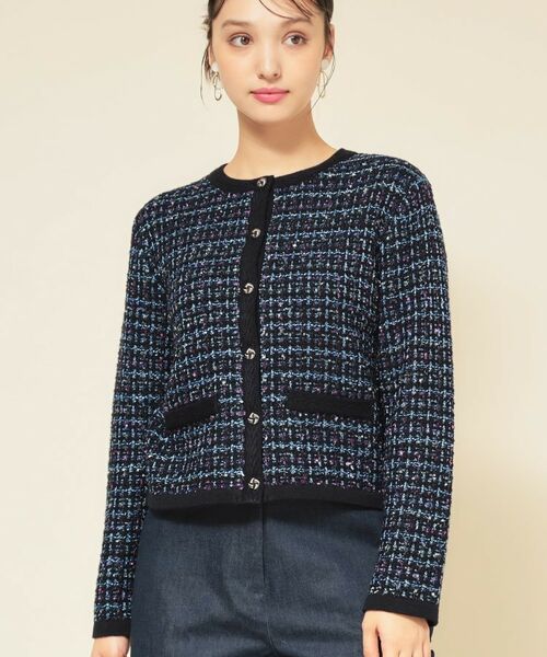 SunaUna / スーナウーナ カーディガン・ボレロ | 【配色／ミックス】ツイードカーディガン | 詳細9