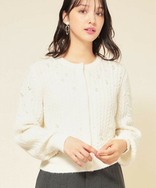 SunaUna / スーナウーナ カーディガン・ボレロ | 【COLLECTION LINE】パール調カーデ | 詳細3