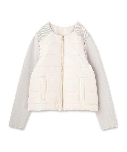 SunaUna / スーナウーナ ノーカラージャケット | 【中綿／キルト】ノーカラーブルゾン | 詳細1