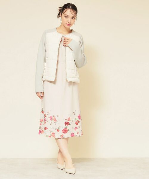 SunaUna / スーナウーナ ノーカラージャケット | 【中綿／キルト】ノーカラーブルゾン | 詳細4