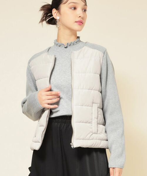 SunaUna / スーナウーナ ノーカラージャケット | 【中綿／キルト】ノーカラーブルゾン | 詳細5