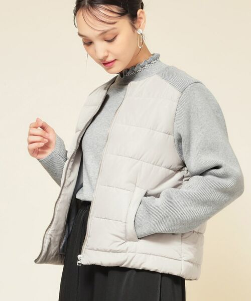 SunaUna / スーナウーナ ノーカラージャケット | 【中綿／キルト】ノーカラーブルゾン | 詳細6