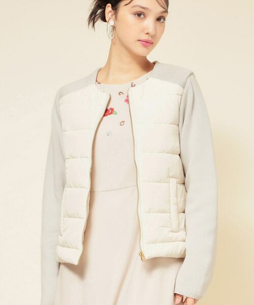 SunaUna / スーナウーナ ノーカラージャケット | 【中綿／キルト】ノーカラーブルゾン | 詳細8