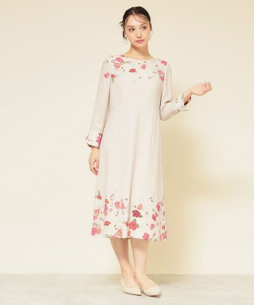 SunaUna / スーナウーナ ミニ丈・ひざ丈ワンピース | 【co creation and yours／SS～L】花柄パネルワンピース | 詳細2