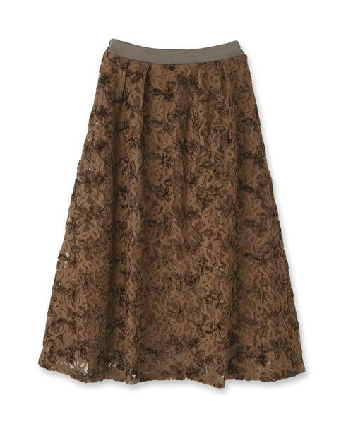 SunaUna / スーナウーナ ロング・マキシ丈スカート | 【モールレース/セットアップ可】ふんわりタックスカート | 詳細1