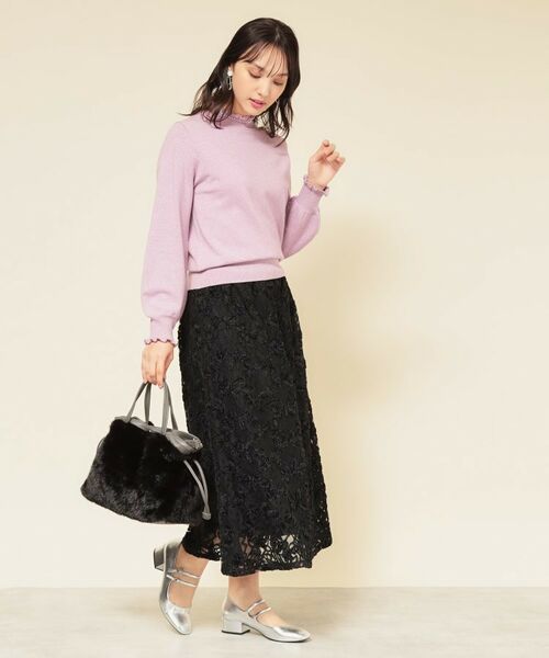 SunaUna / スーナウーナ ロング・マキシ丈スカート | 【モールレース/セットアップ可】ふんわりタックスカート | 詳細3