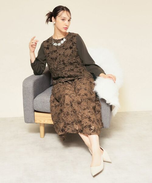 SunaUna / スーナウーナ ロング・マキシ丈スカート | 【モールレース/セットアップ可】ふんわりタックスカート | 詳細7