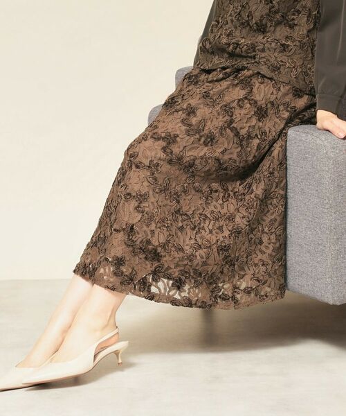 SunaUna / スーナウーナ ロング・マキシ丈スカート | 【モールレース/セットアップ可】ふんわりタックスカート(ブラウン(045))