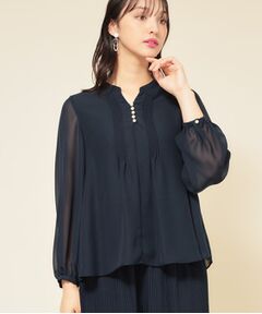 SunaUna / スーナウーナ シャツ・ブラウス | 【ピンタック／セットアップ可】シフォンブラウス