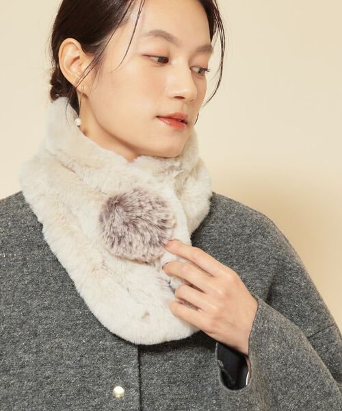 SunaUna / スーナウーナ マフラー・ショール・スヌード・ストール | 【顔周り華やか！ ファーティペット】 | 詳細7