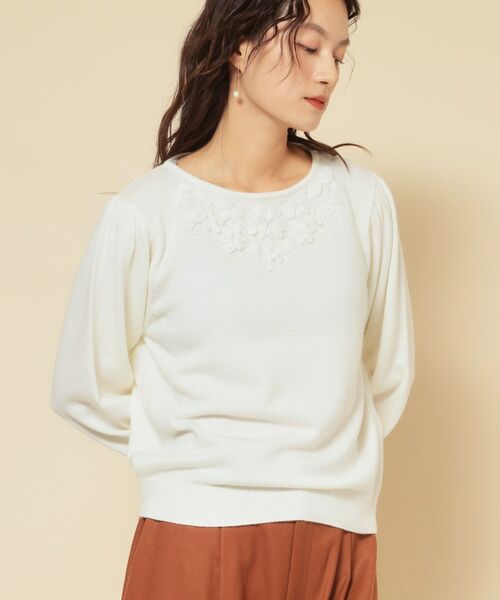 SunaUna / スーナウーナ ニット・セーター | 【SS~Lサイズ展開/クラフトニット】(オフホワイト(003))