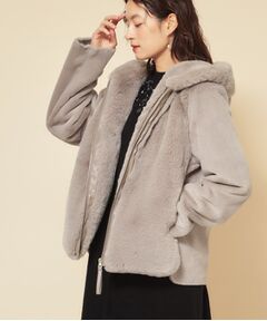 SunaUna / スーナウーナ レザーブルゾン・ジャケット | 【冬を彩る異素材フェイクファーアウター】