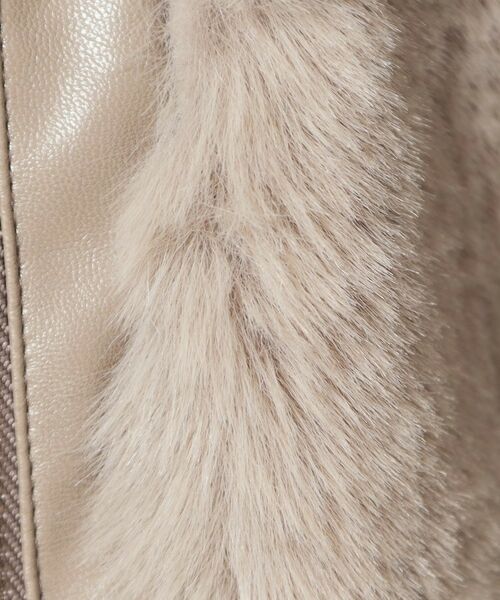 SunaUna / スーナウーナ レザーブルゾン・ジャケット | 【冬を彩る異素材フェイクファーアウター】 | 詳細13