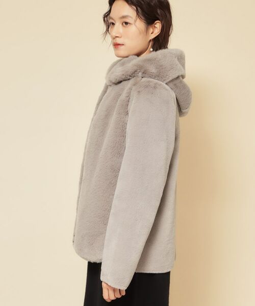 SunaUna / スーナウーナ レザーブルゾン・ジャケット | 【冬を彩る異素材フェイクファーアウター】 | 詳細15