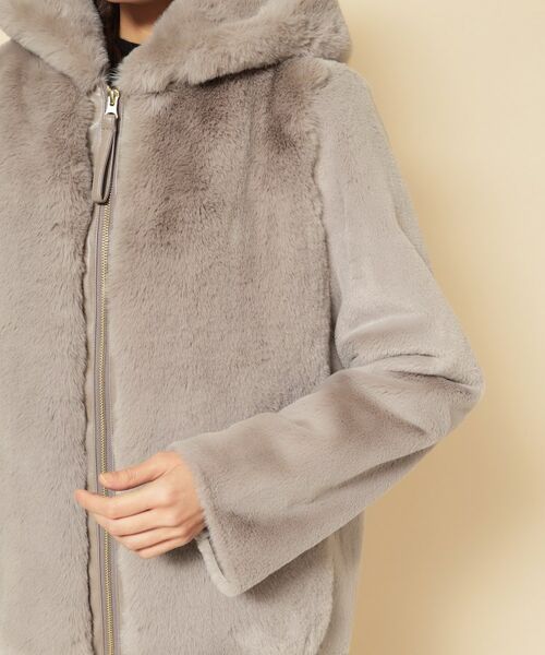 SunaUna / スーナウーナ レザーブルゾン・ジャケット | 【冬を彩る異素材フェイクファーアウター】 | 詳細21