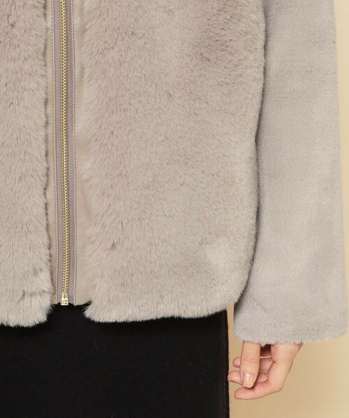 SunaUna / スーナウーナ レザーブルゾン・ジャケット | 【冬を彩る異素材フェイクファーアウター】 | 詳細22