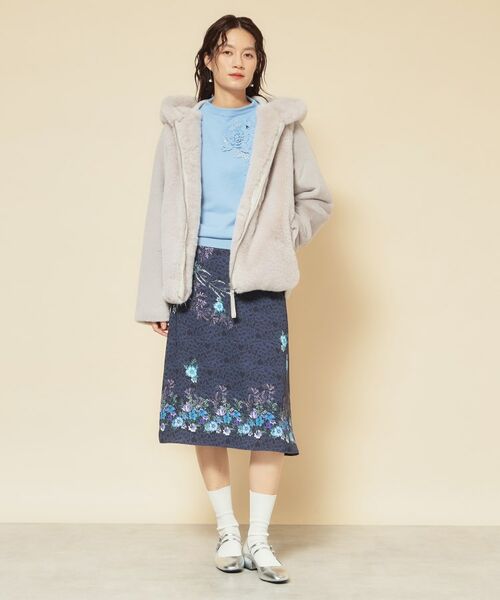 SunaUna / スーナウーナ レザーブルゾン・ジャケット | 【冬を彩る異素材フェイクファーアウター】 | 詳細4