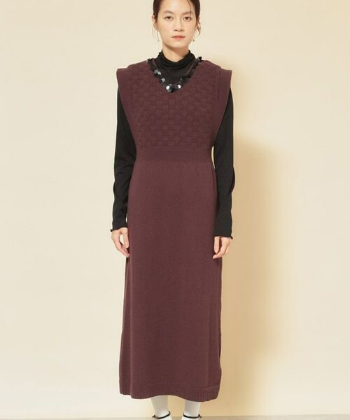 SunaUna / スーナウーナ ロング・マキシ丈ワンピース | 【COLLECTION LINE】スパンコールニットジャンドレ | 詳細10