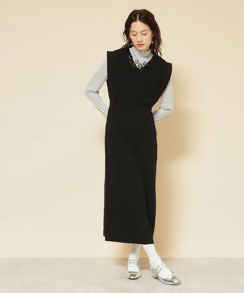 SunaUna / スーナウーナ ロング・マキシ丈ワンピース | 【COLLECTION LINE】スパンコールニットジャンドレ | 詳細2