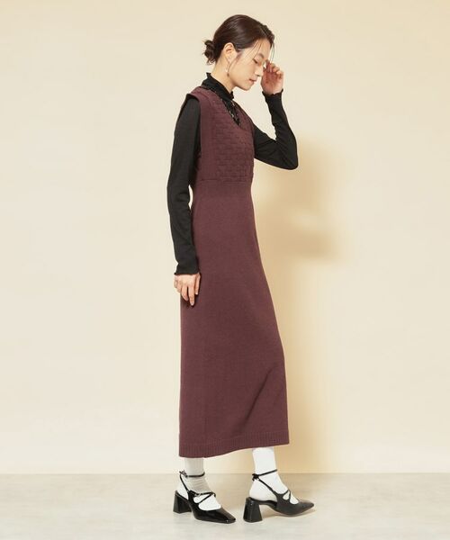 SunaUna / スーナウーナ ロング・マキシ丈ワンピース | 【COLLECTION LINE】スパンコールニットジャンドレ | 詳細6