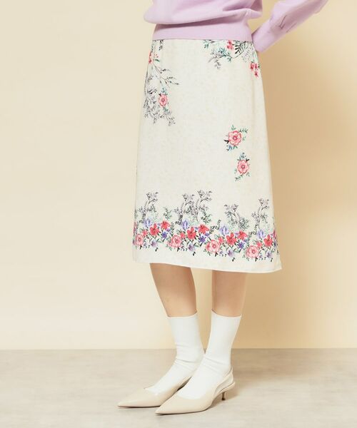 SunaUna / スーナウーナ スカート | 【co creation and yours/SS~L】オリエンタル柄パネルスカート(ベージュ(252))