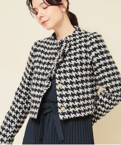 SunaUna / スーナウーナ ノーカラージャケット | 【COLLECTION LINE】ツイードラッフルジャケット