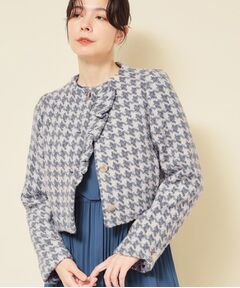 SunaUna / スーナウーナ ノーカラージャケット | 【COLLECTION LINE】ツイードラッフルジャケット
