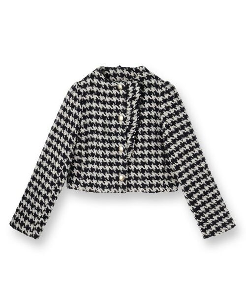 SunaUna / スーナウーナ ノーカラージャケット | 【COLLECTION LINE】ツイードラッフルジャケット | 詳細1