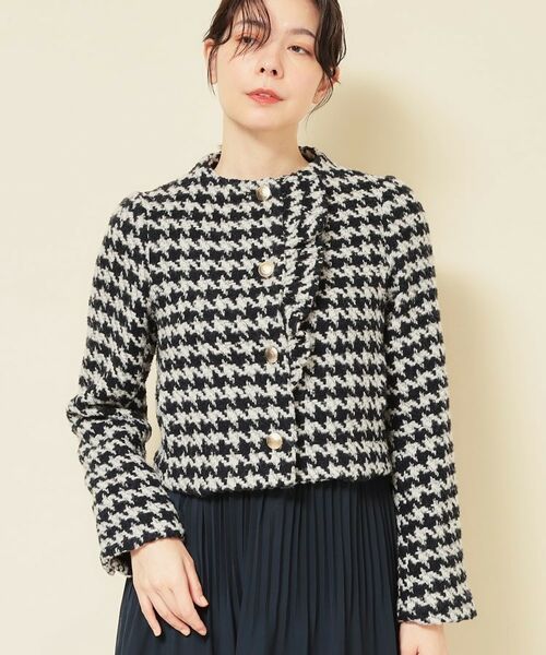 SunaUna / スーナウーナ ノーカラージャケット | 【COLLECTION LINE】ツイードラッフルジャケット | 詳細10