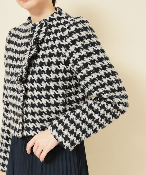 SunaUna / スーナウーナ ノーカラージャケット | 【COLLECTION LINE】ツイードラッフルジャケット | 詳細14