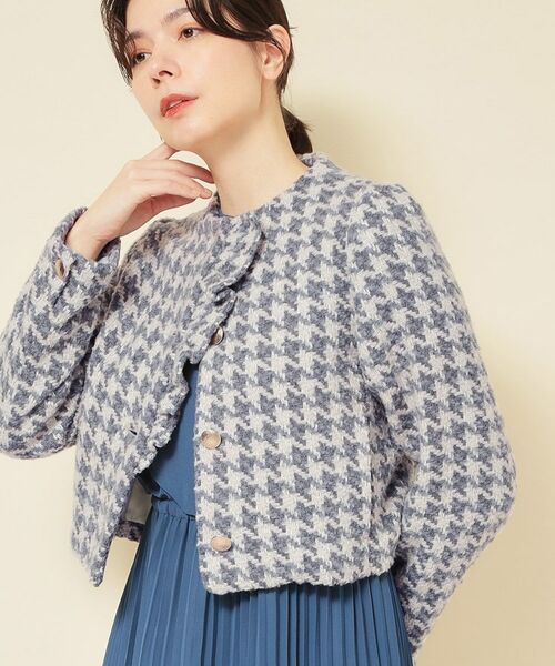 SunaUna / スーナウーナ ノーカラージャケット | 【COLLECTION LINE】ツイードラッフルジャケット | 詳細2