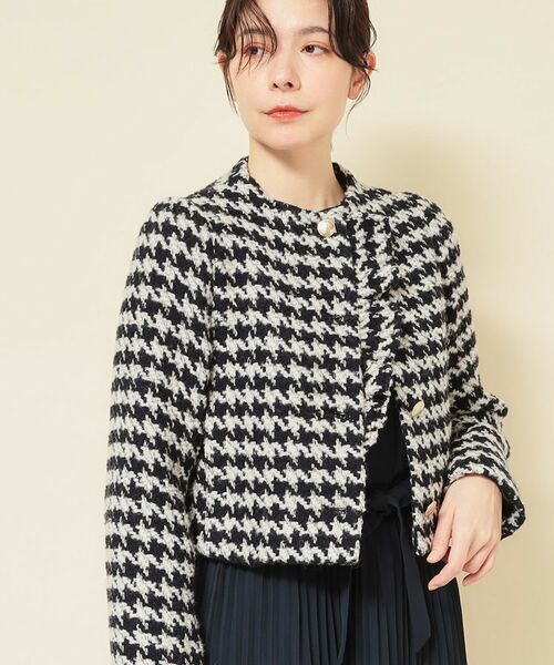 SunaUna / スーナウーナ ノーカラージャケット | 【COLLECTION LINE】ツイードラッフルジャケット | 詳細6