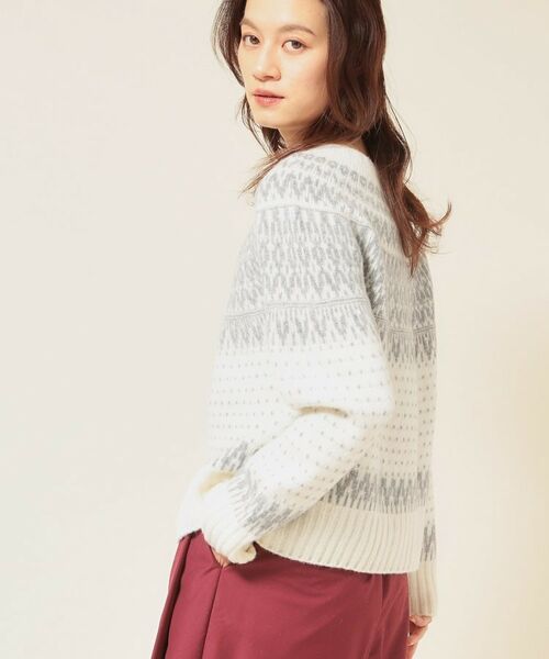 SunaUna / スーナウーナ ニット・セーター | 【ラメ/エアリー】無縫製ニット(アイボリー(004))